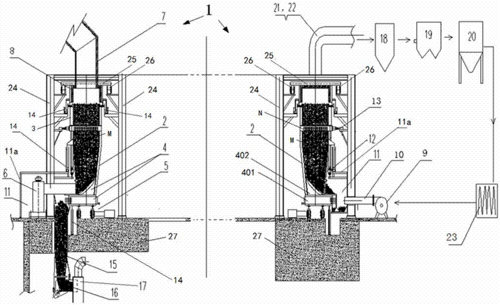 Groove type liquid-seal blast cooling device and method for sintered ores