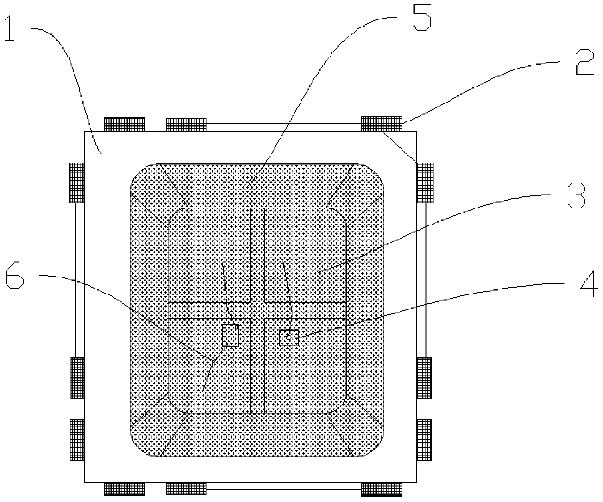 Digital special LED packaging structure and production process thereof