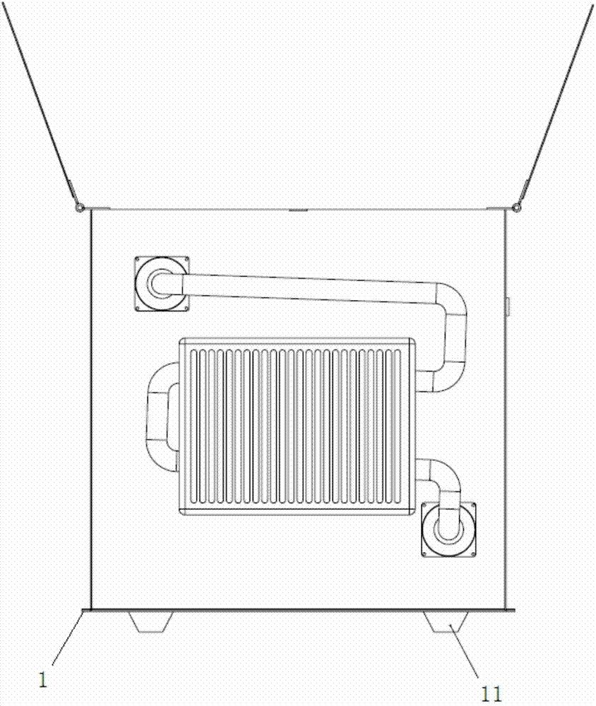 Noise absorbing device for vacuum pump