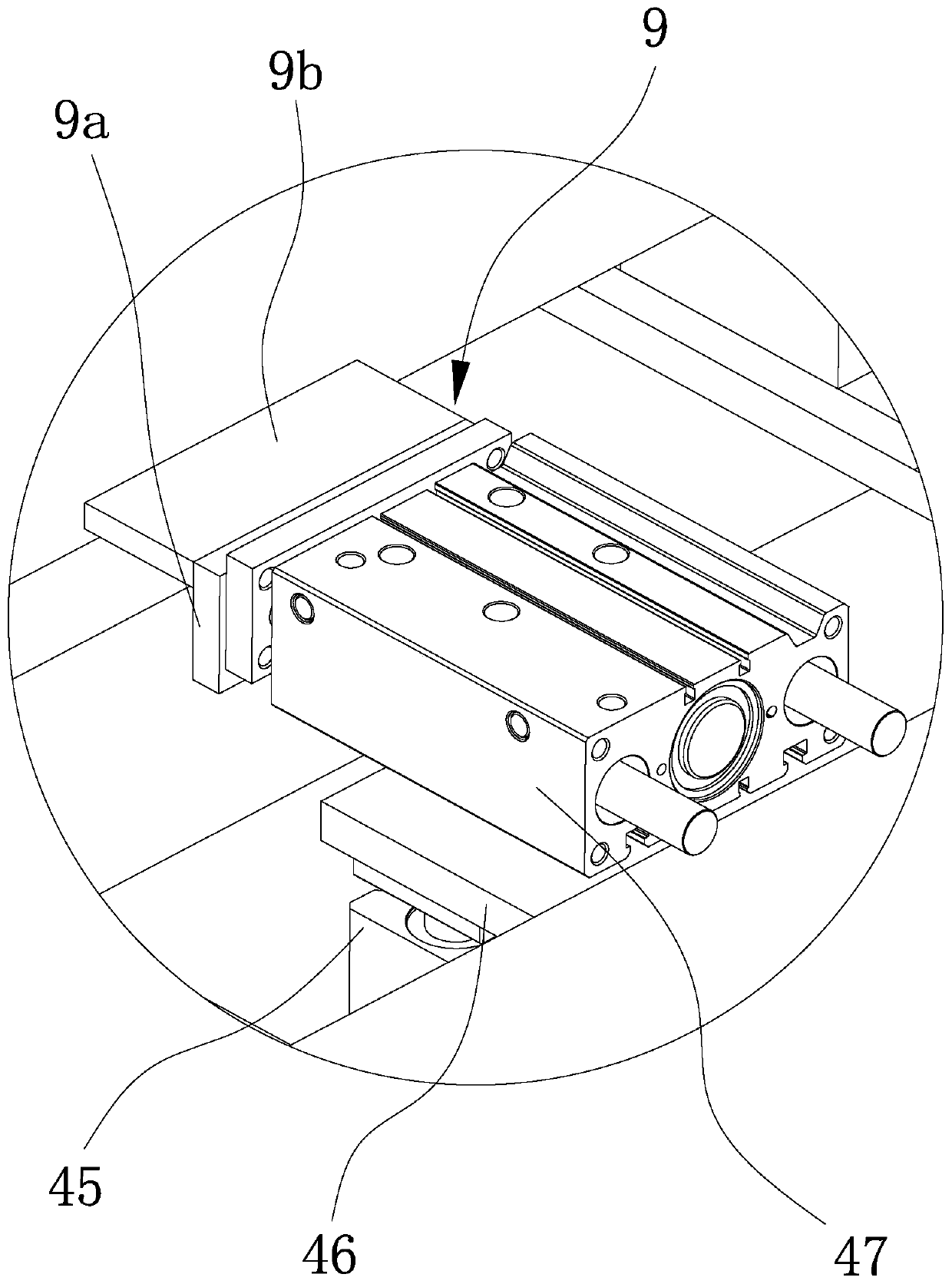Double-end cross saw device