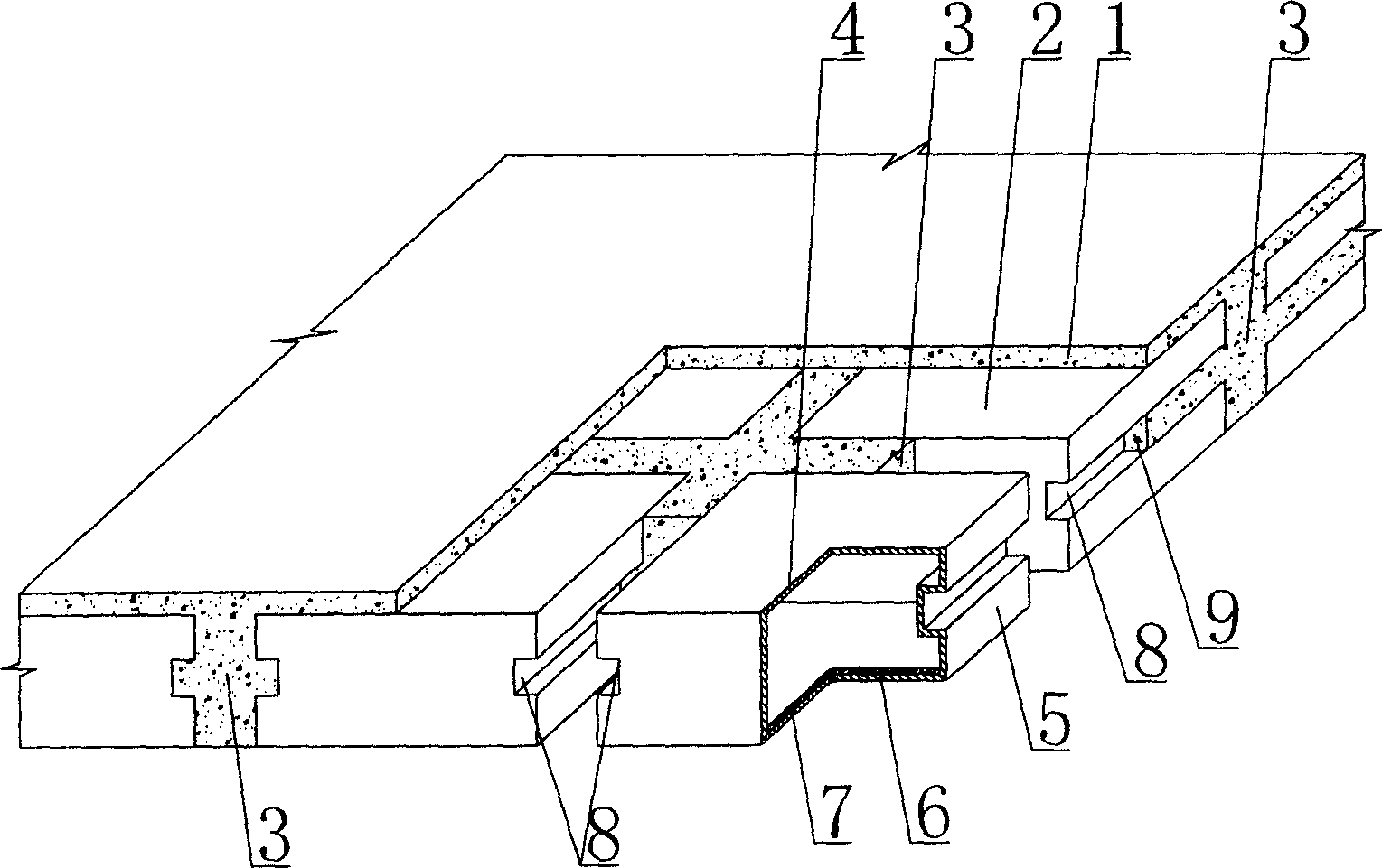 In-situ cast hollow concrete slab