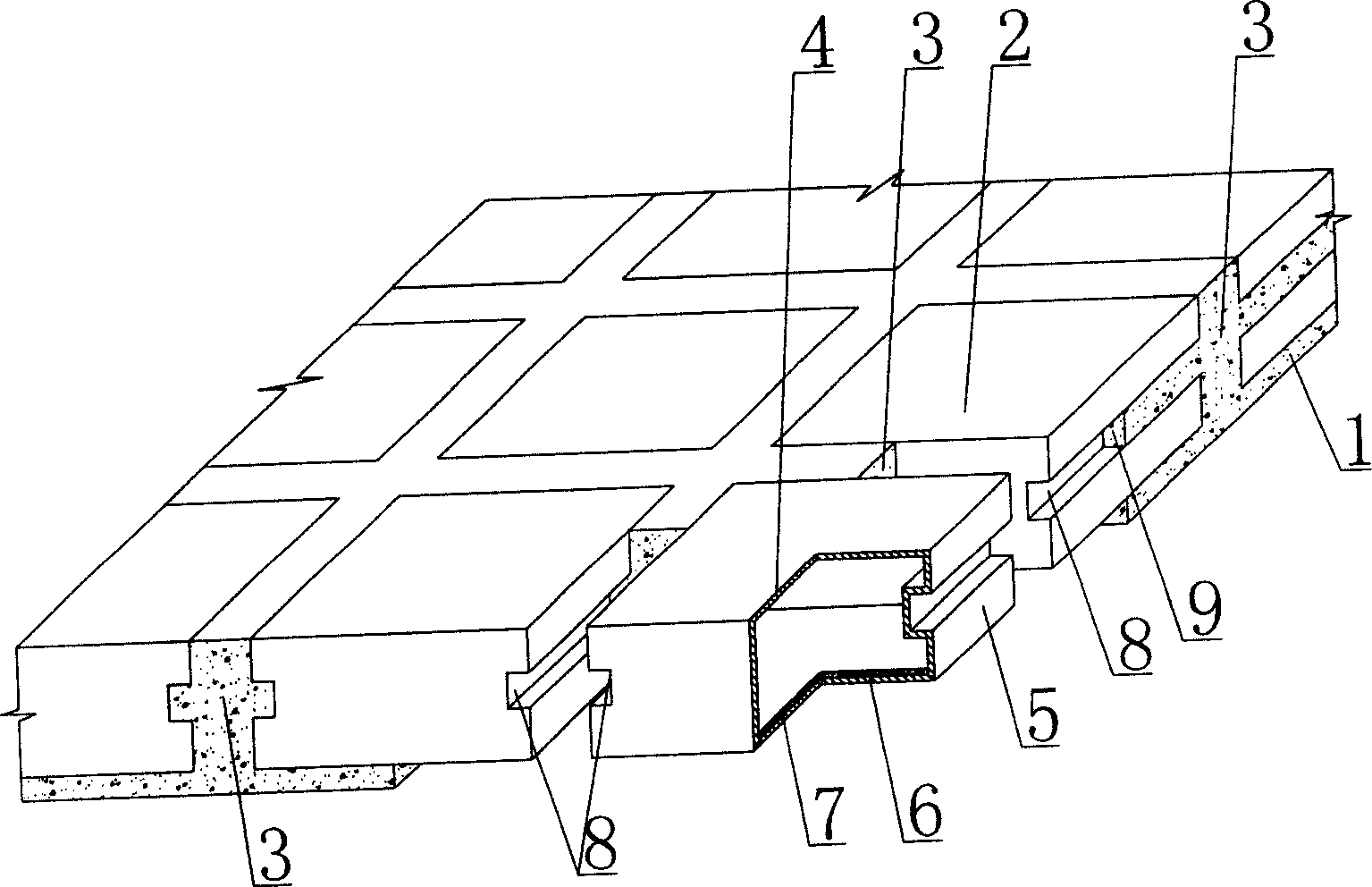 In-situ cast hollow concrete slab