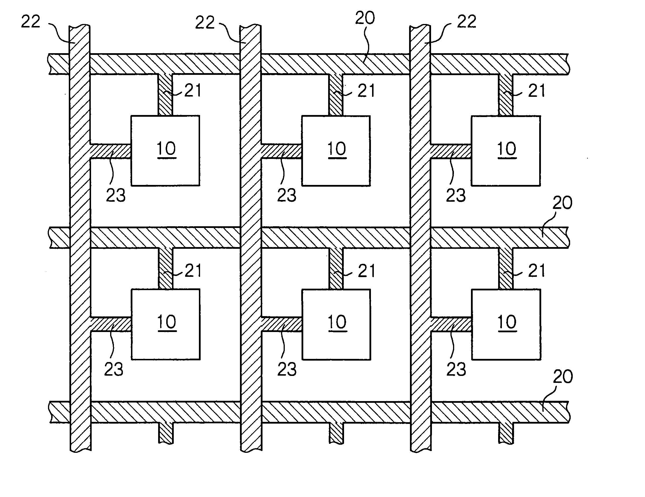 Cathode panel for a cold cathode field emission display and cold cathode field emission display, and method of producing cathode panel for a cold cathode field emission display