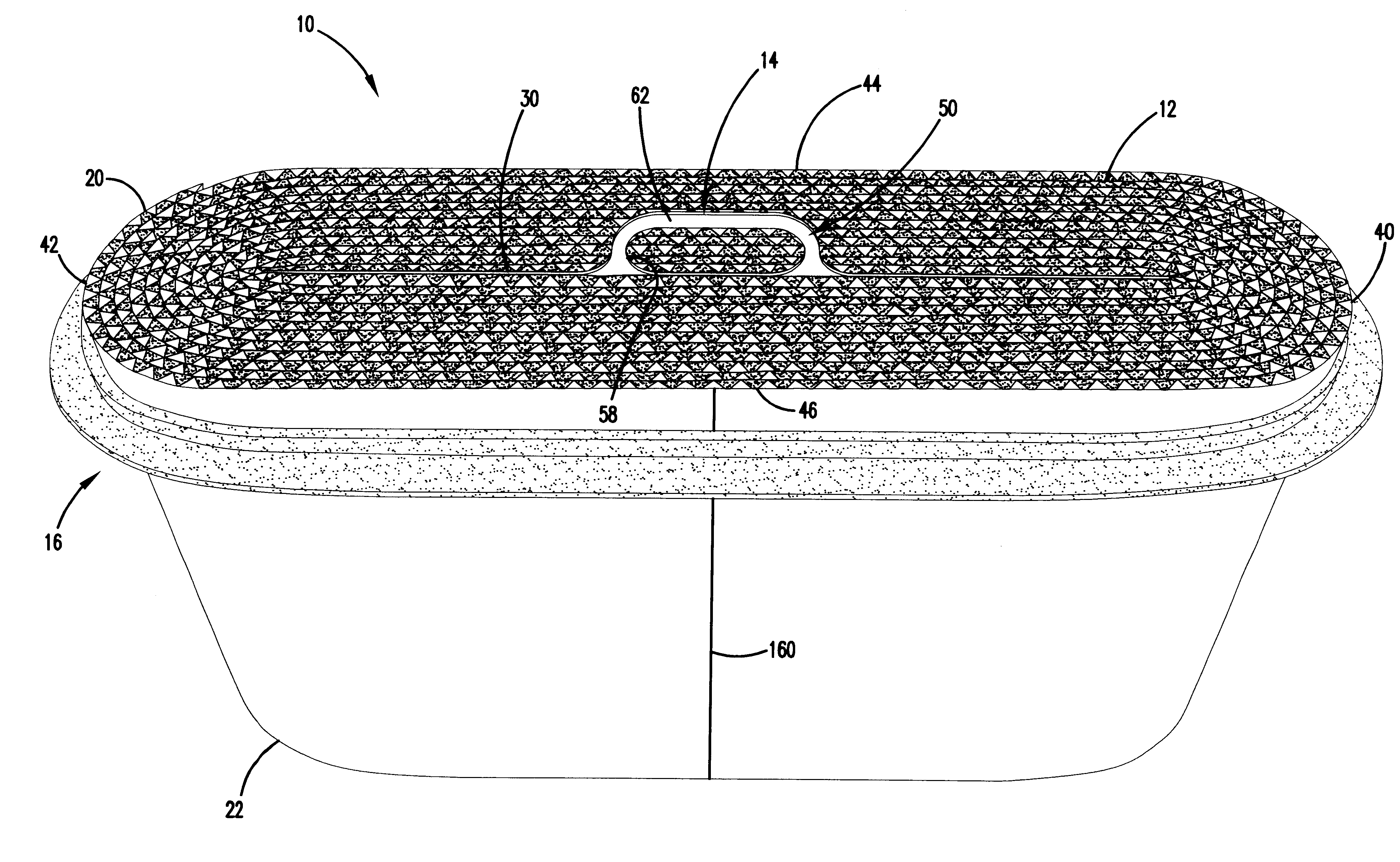 Filter element incorporating a handle member