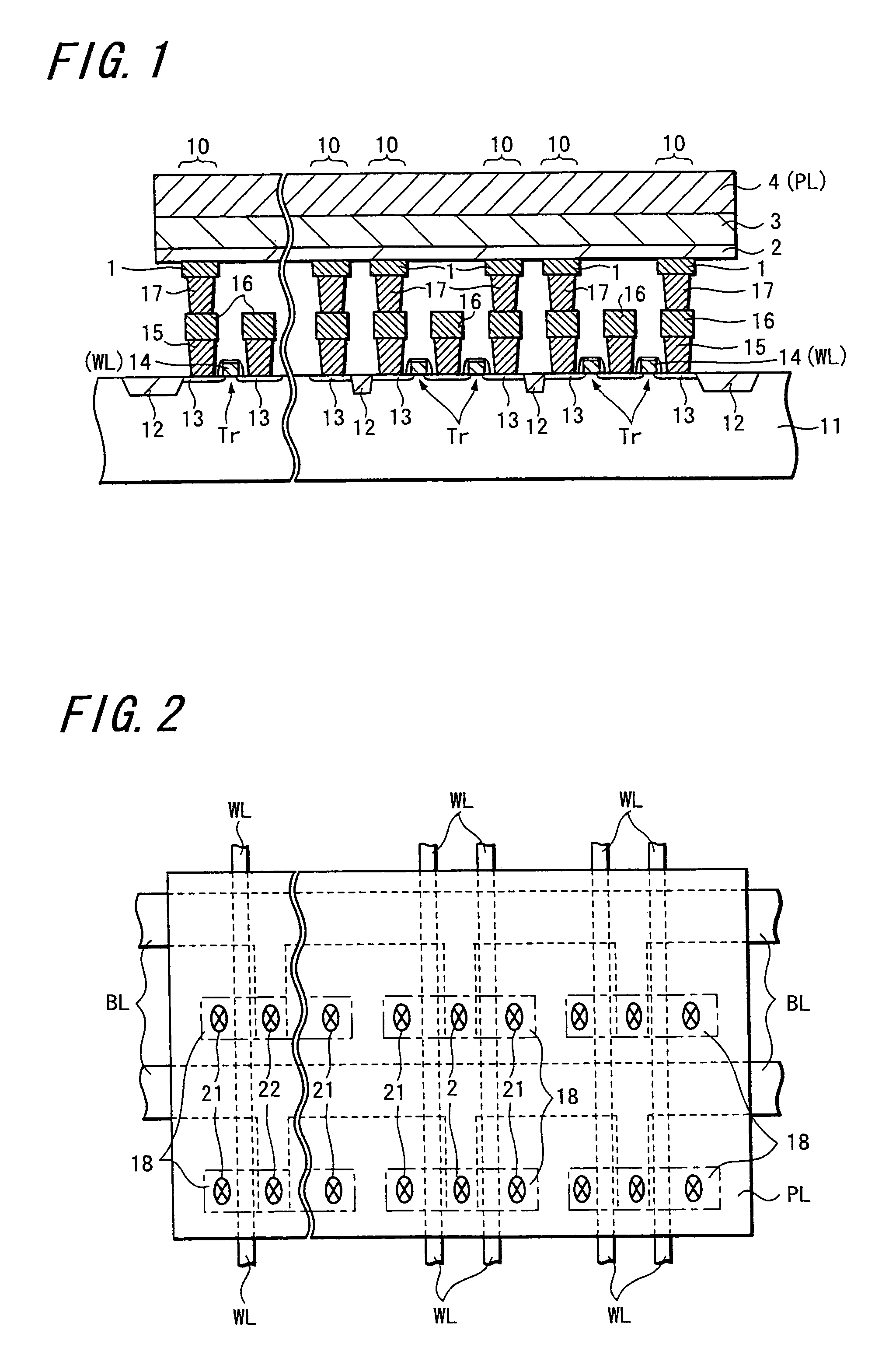 Storage device with reversible resistance change elements