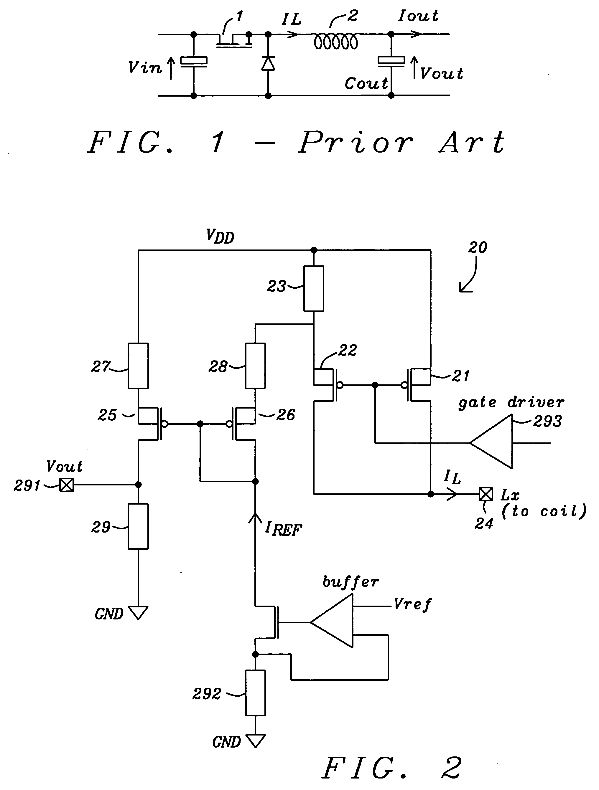 Current sensing circuit for DC/DC buck converters