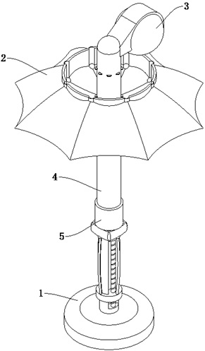 Municipal lighting equipment for sheltering pedestrians from rain