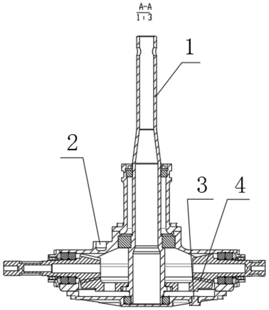 Gearbox transmission mechanism of single-rotor plant protection unmanned aerial vehicle