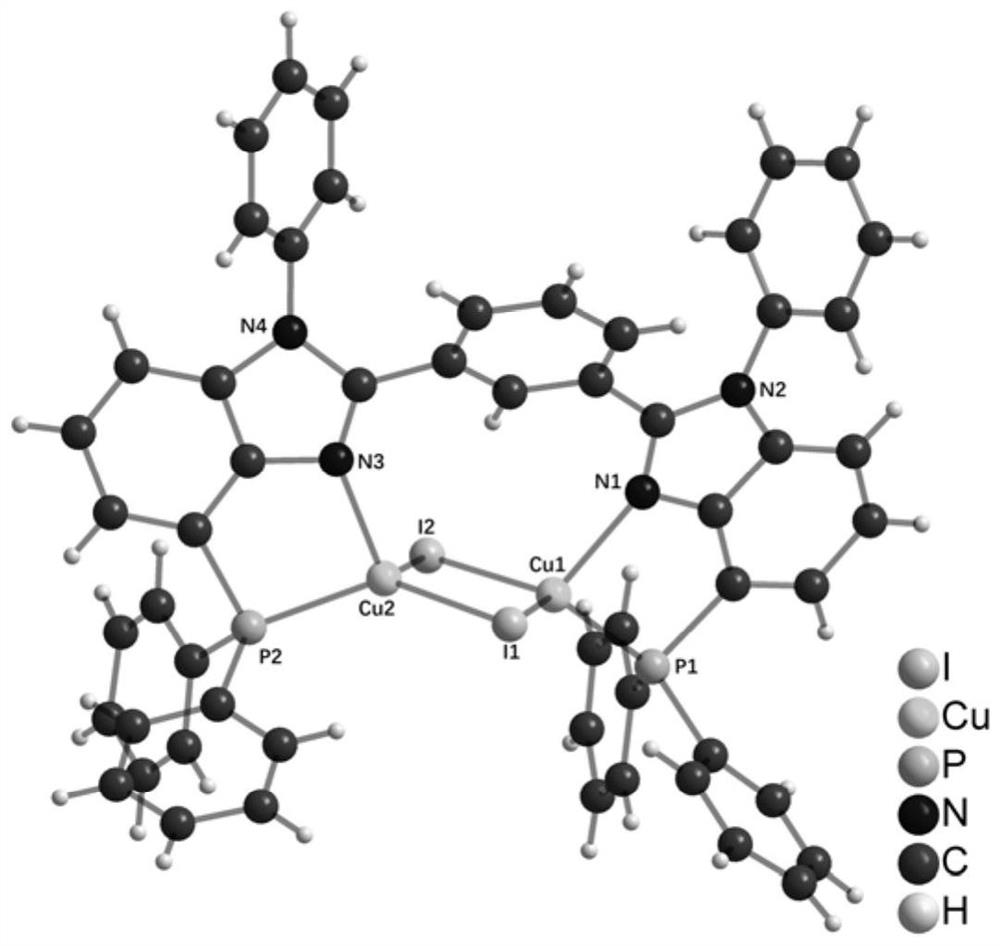 Benzimidazole diphosphine Cu (I) complex and preparation method thereof