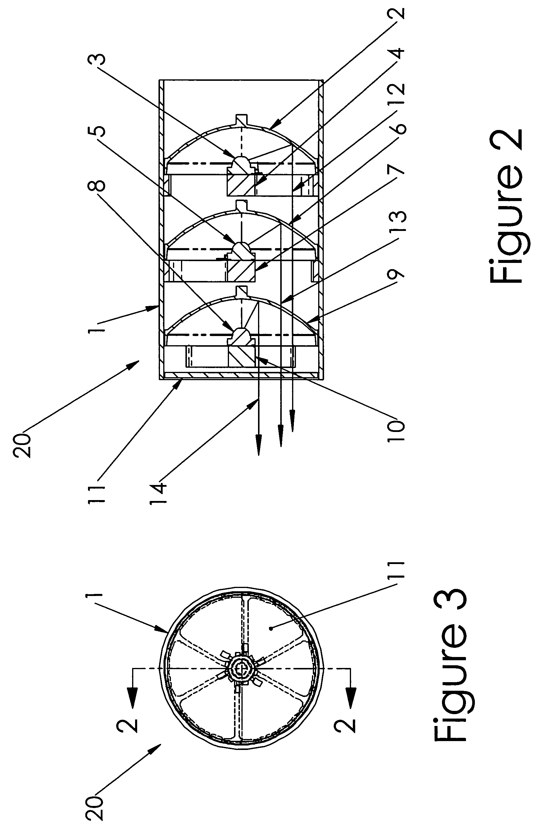 Apparatus and method of using light sources of differing wavelengths in an unitized beam