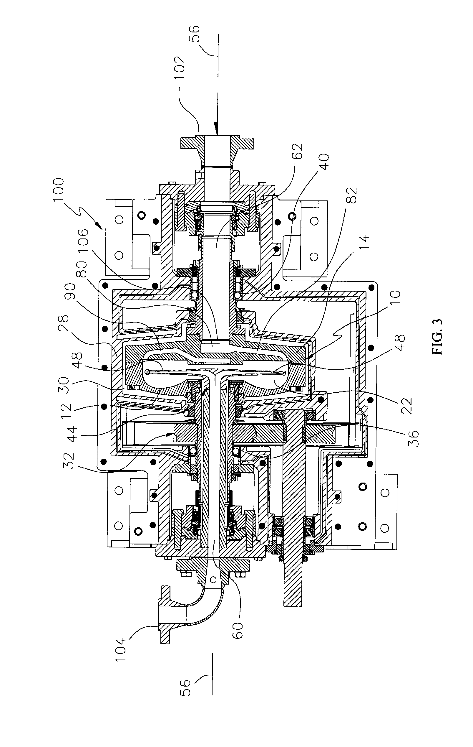 Pressure reducing rotor assembly for a pump