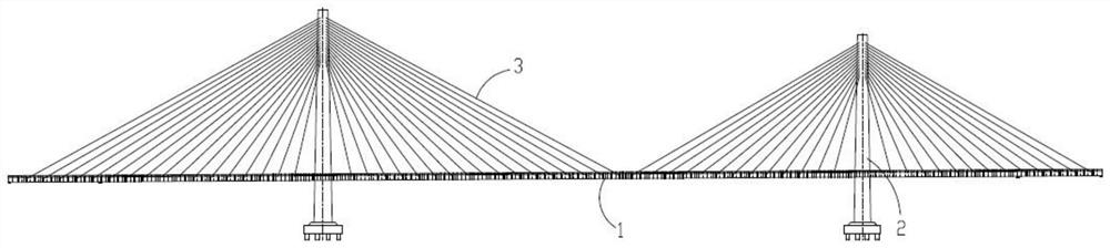 Shuttle-shaped bridge tower in highway-railway flat-layer steel box girder cable-stayed bridge