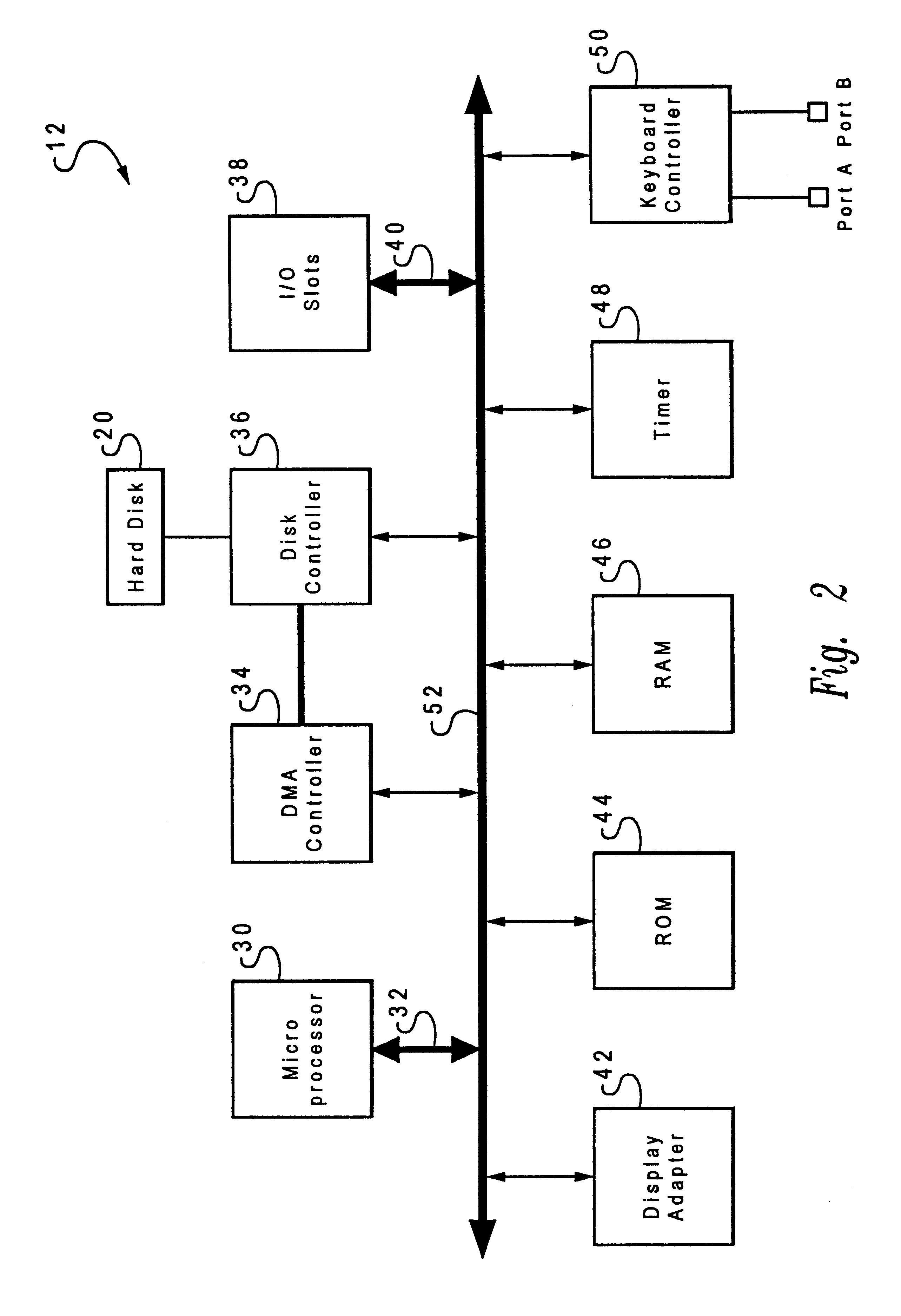 Method and system for efficiently saving the operating state of a data processing system