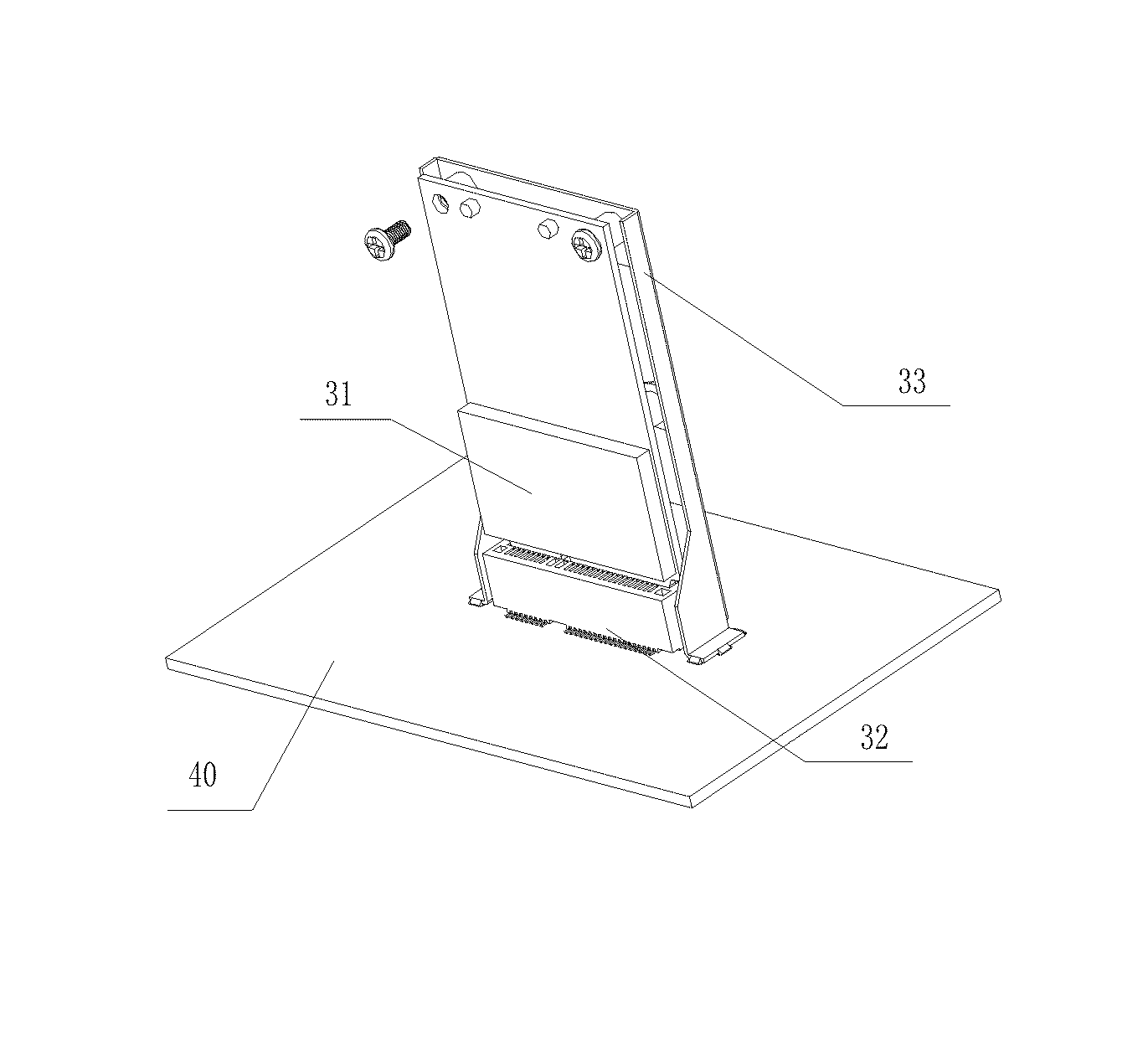 Mounting structure for Mini PCI-E equipment and a computer using the same