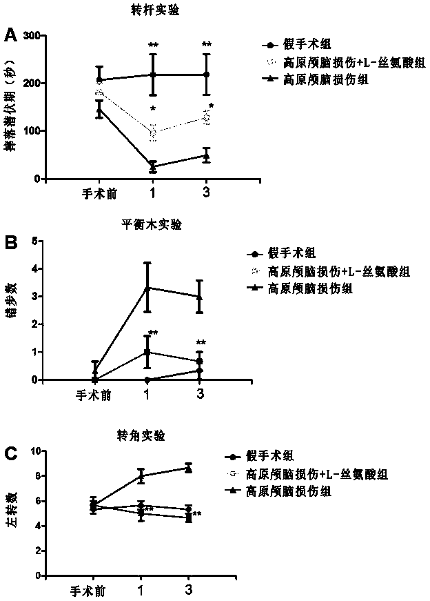 Application of L-serine to prevention or treatment of high-altitude craniocerebral injury