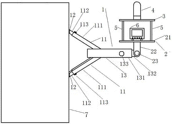 Auxiliary support used for testing site