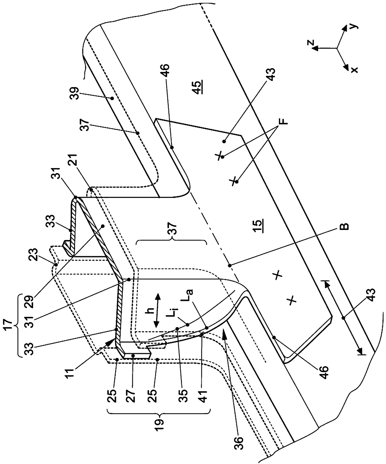 Vehicle body structure used for vehicle