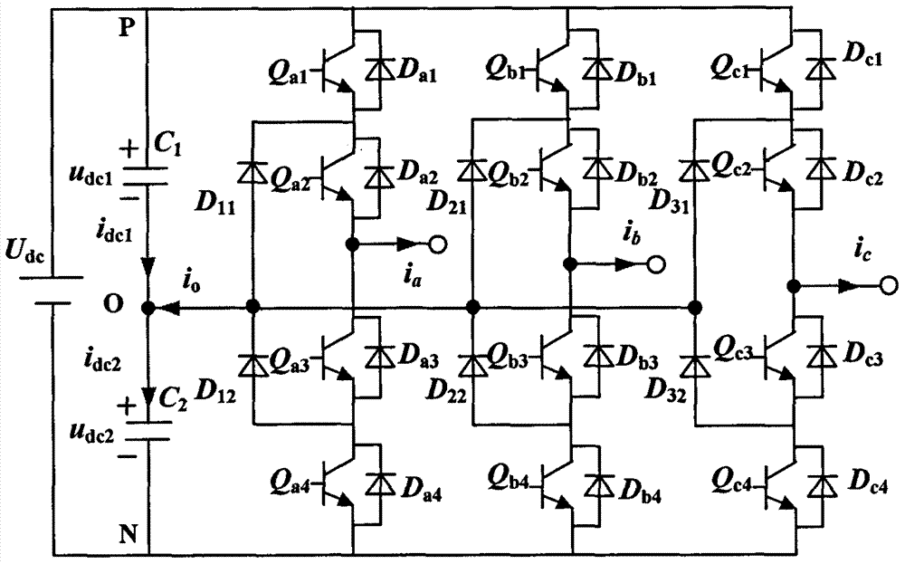 A midpoint potential equalization control method for three-level npc inverters based on midpoint current