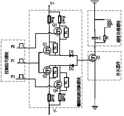 Inductive load-based metal-oxide semiconductor field-effect transistor (MOSFET) switch control method