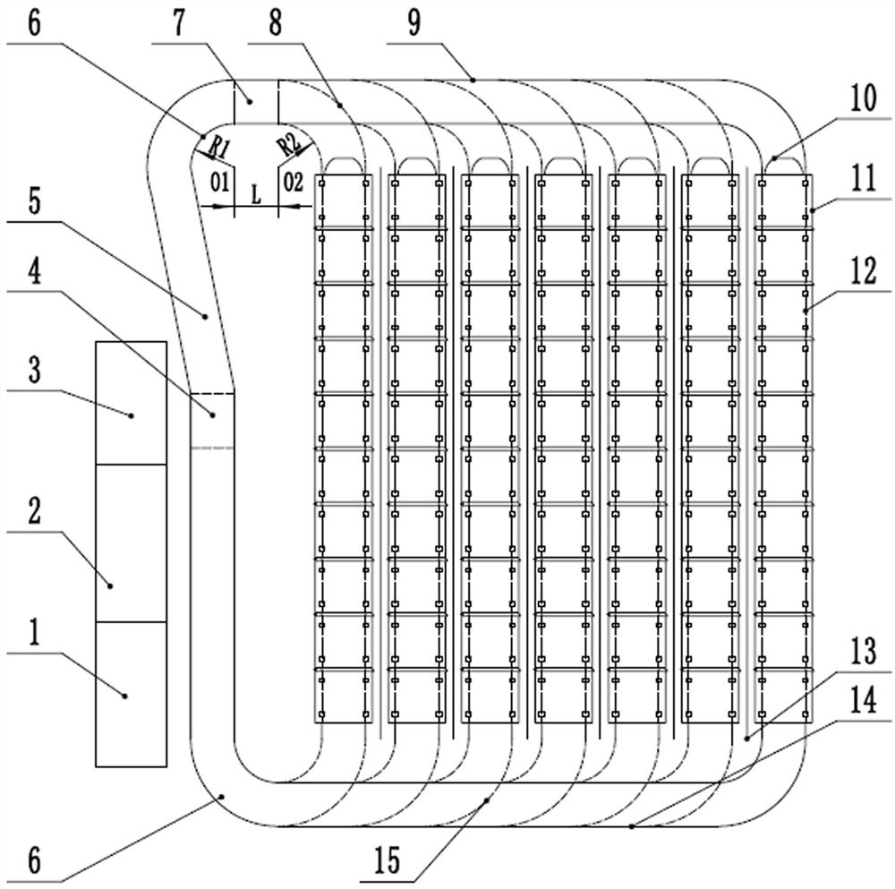 Automatic production system of rice machine-transplanted seedling raising factory