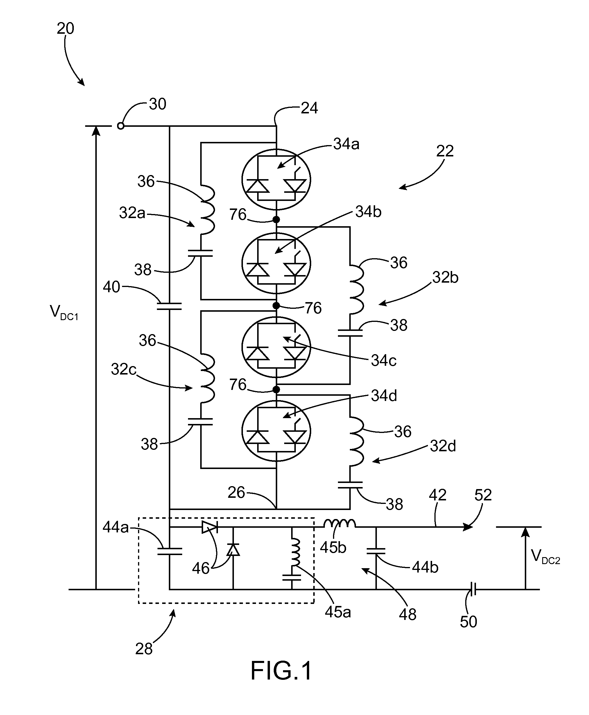 High Voltage DC/DC Converter With Cascaded Resonant Tanks