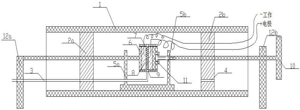 Resistivity testing device capable of regulating temperature, atmosphere and density of powder material