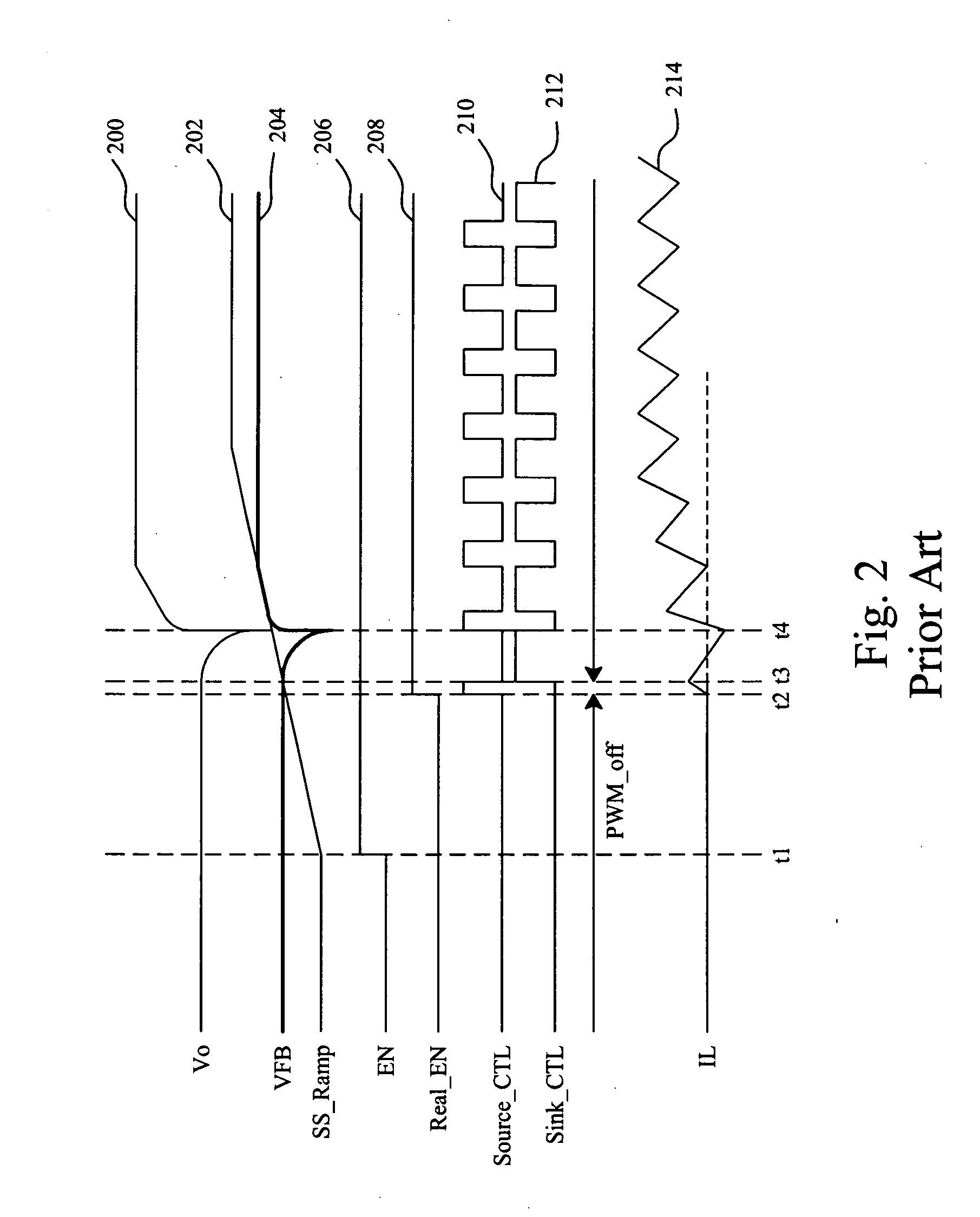 Circuit and method for soft start of a switching regulator from a residual voltage