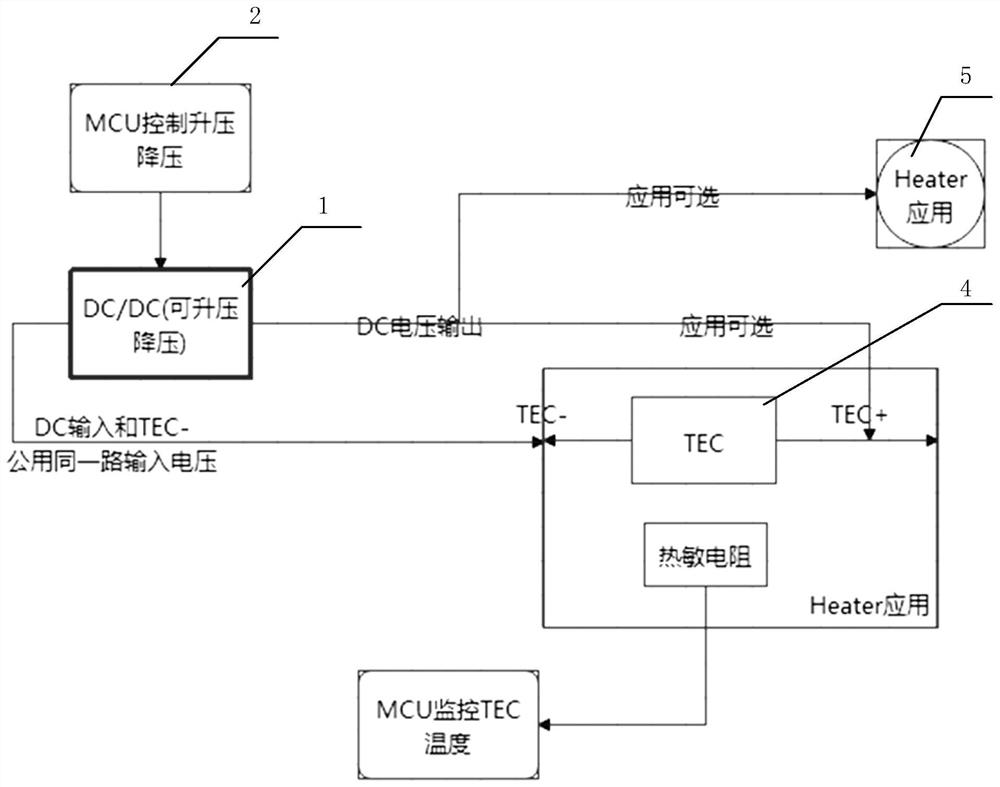 Circuit compatible with TEC and Header in optical module and application method