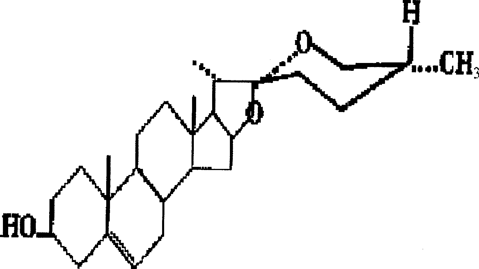 Method for extracting Chinese yam saponin from turmeric