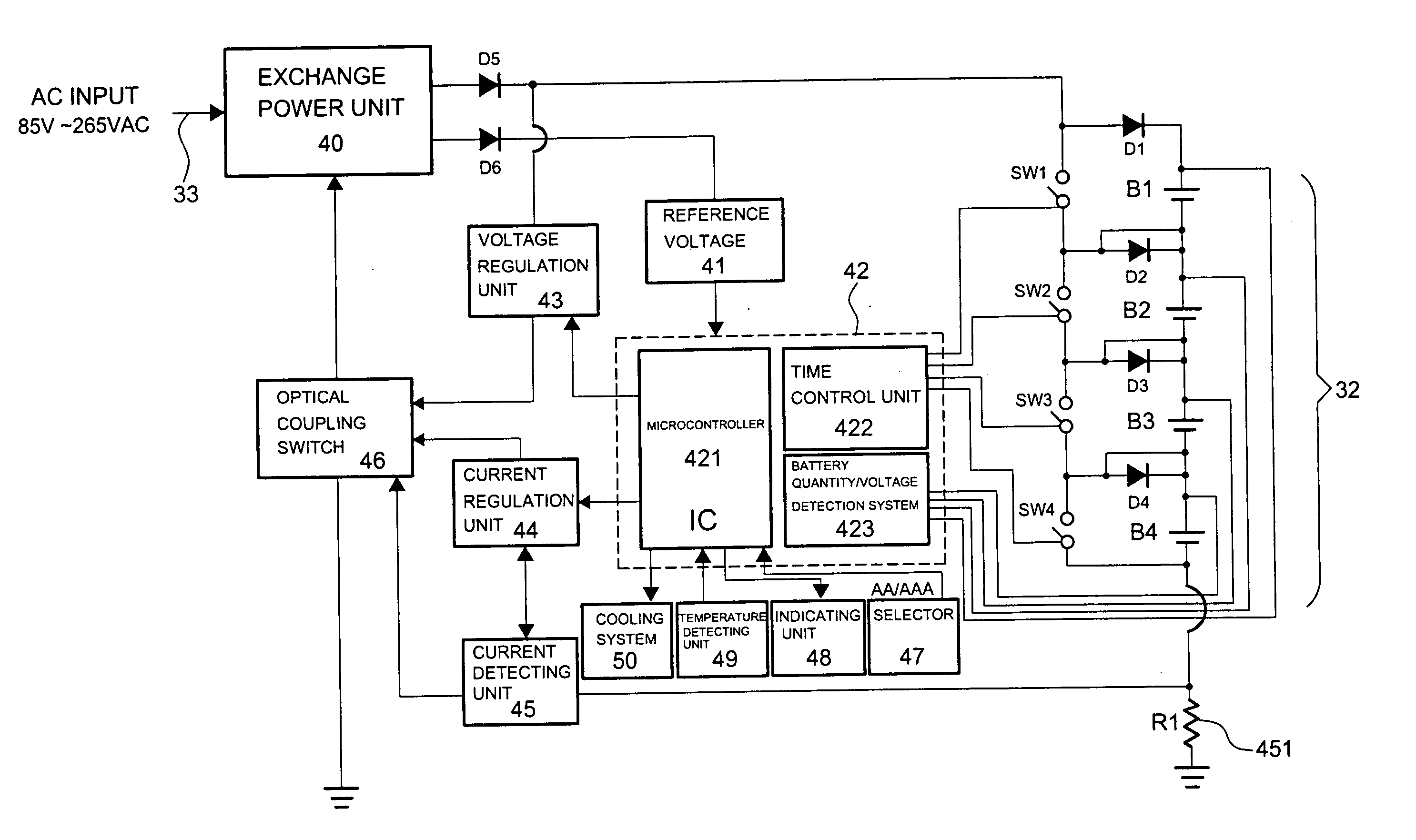 Serial charger with the function of automatic change of charging speed for NICD/NIH batteries