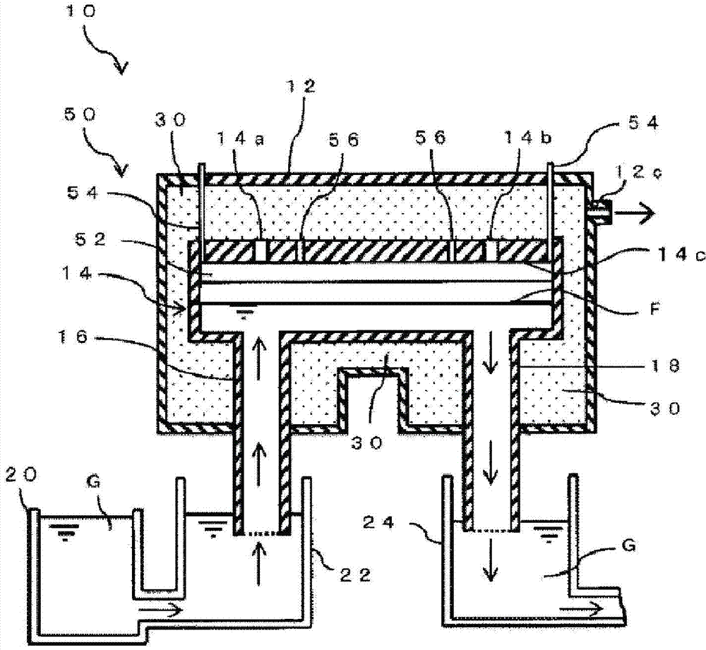 Pressure reducing and defoaming device for molten glass, molten glass manufacturing method, and glass product manufacturing method