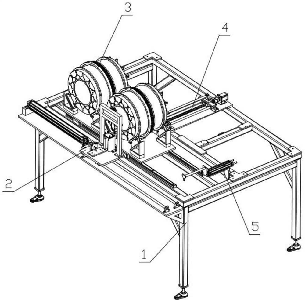 A hollow guide rail foam strip stuffing device with double foam cans and its working method