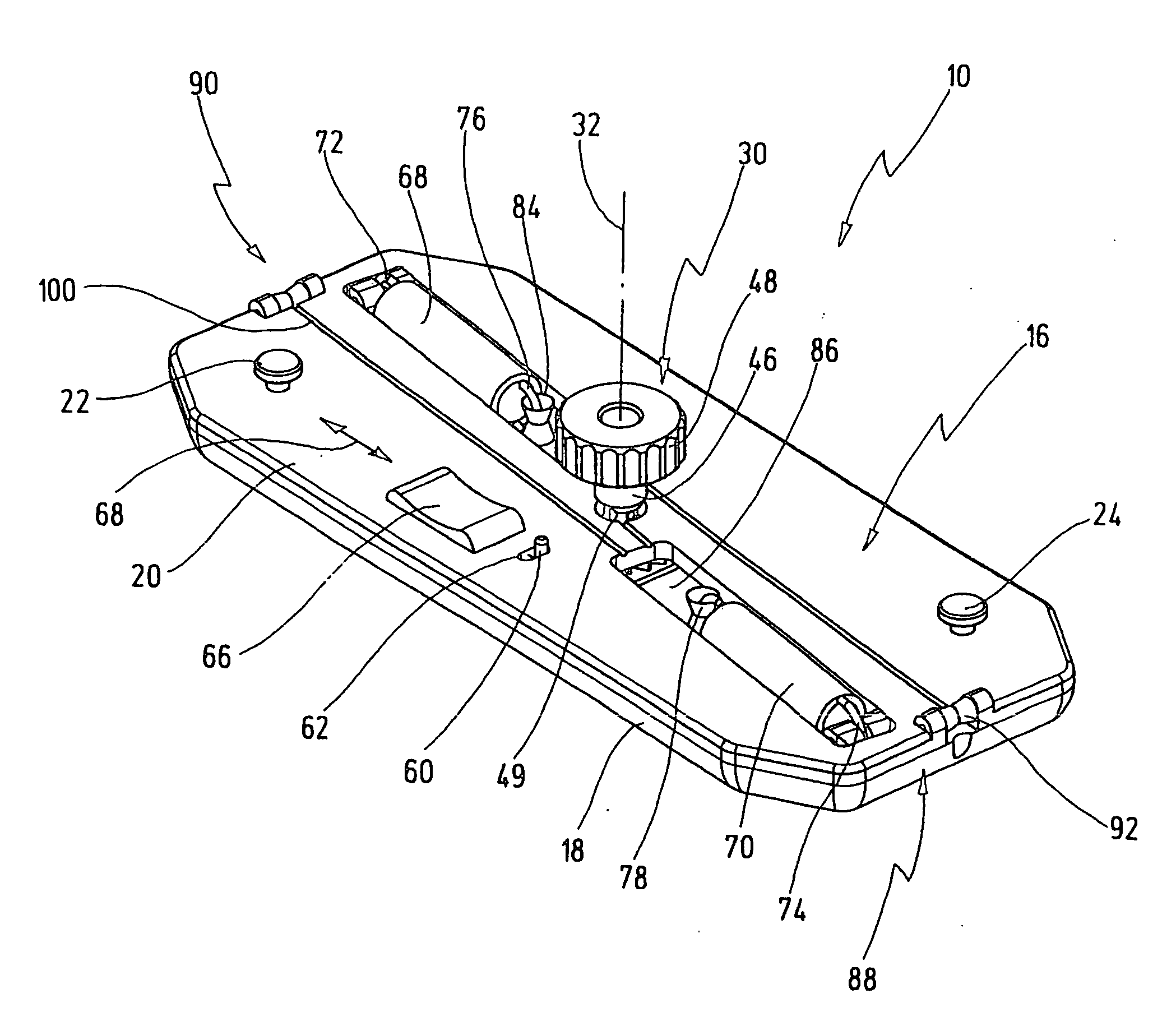 Device for fixing and tensioning at least one pulling thread for applying a neovagina