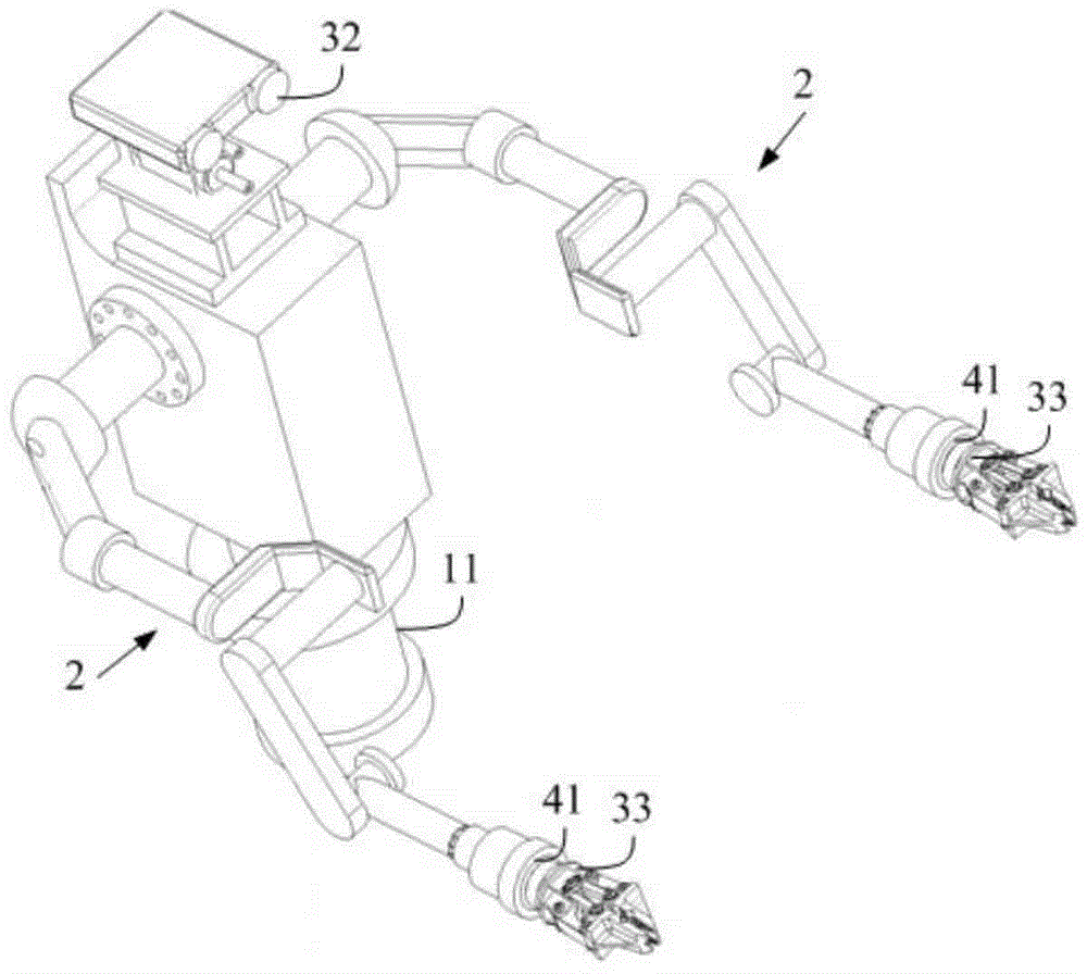 All-hydraulic autonomous moving manipulator and moving method thereof