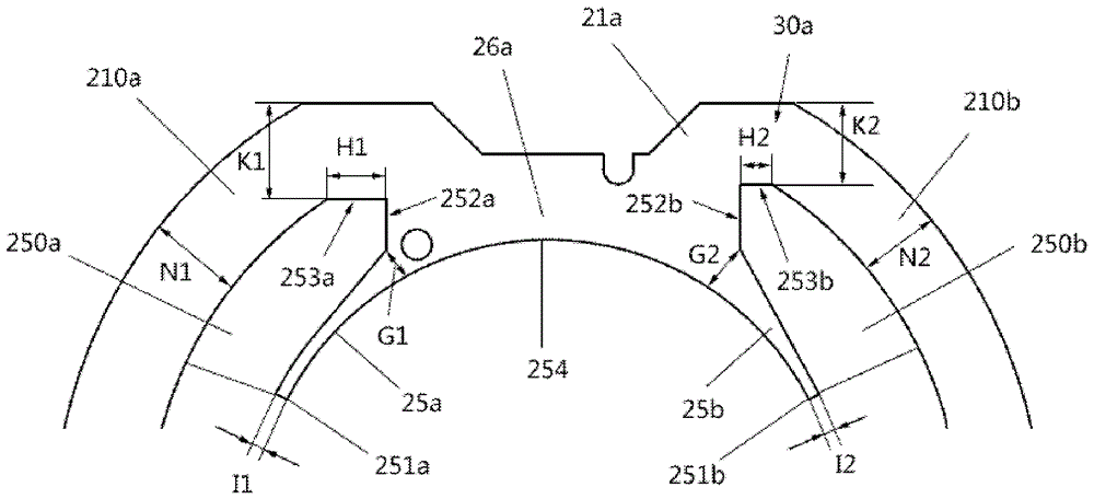 Motor stator, motor and electric tool