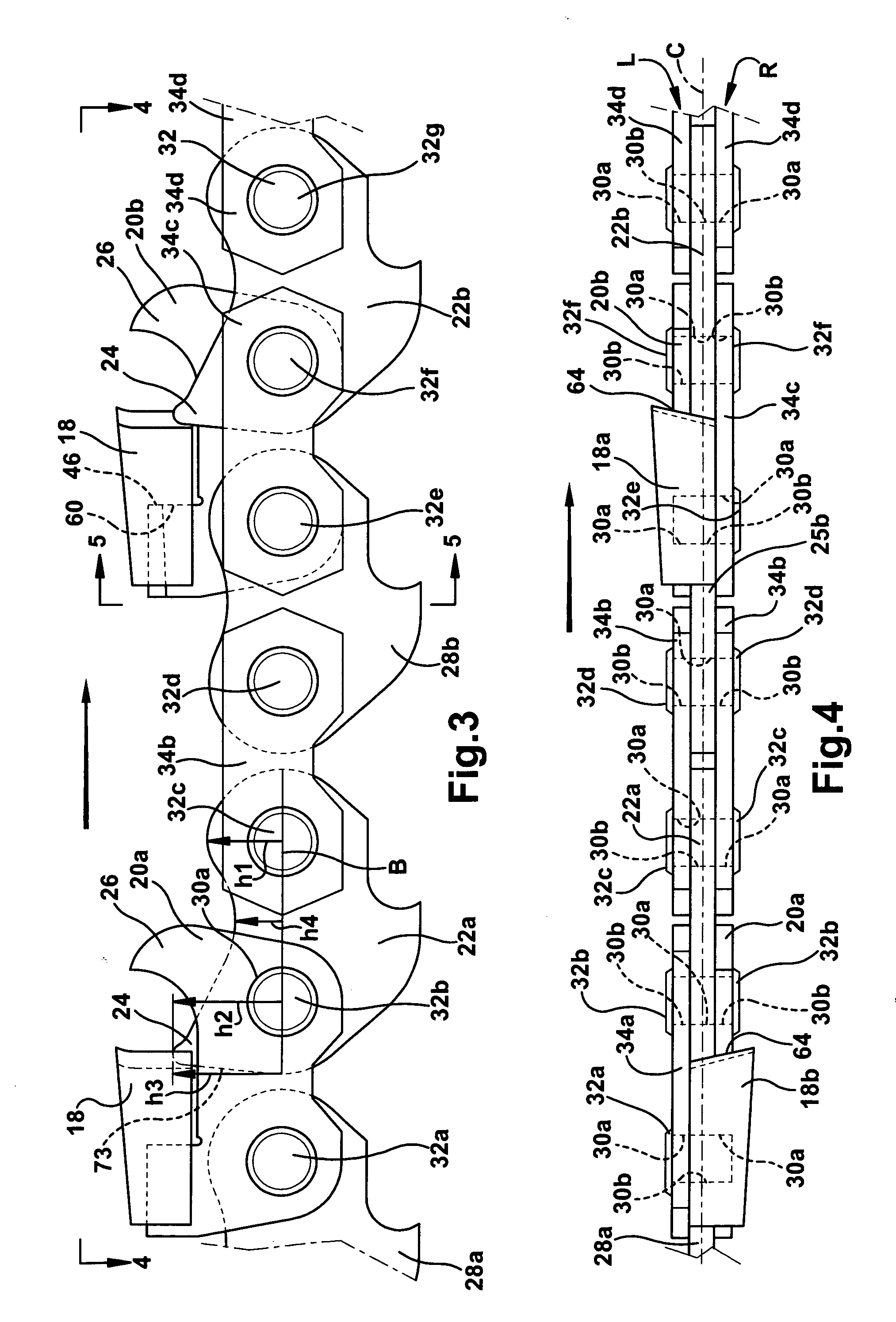 Components having sharp edge made of sintered particulate material