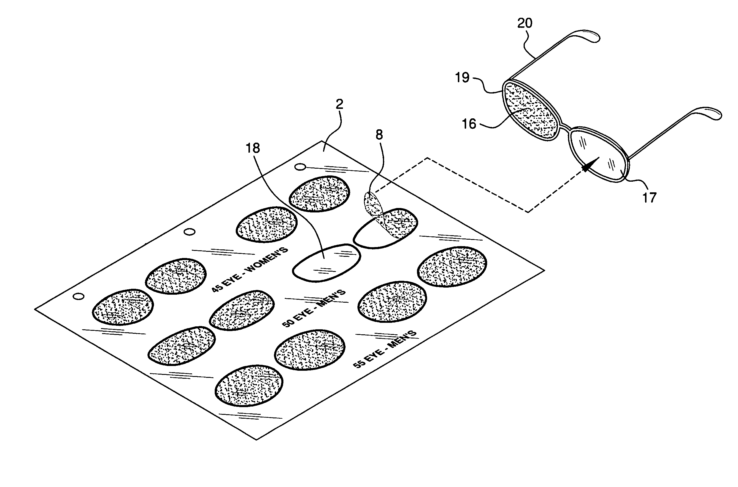 Eyeglass display and demonstration system