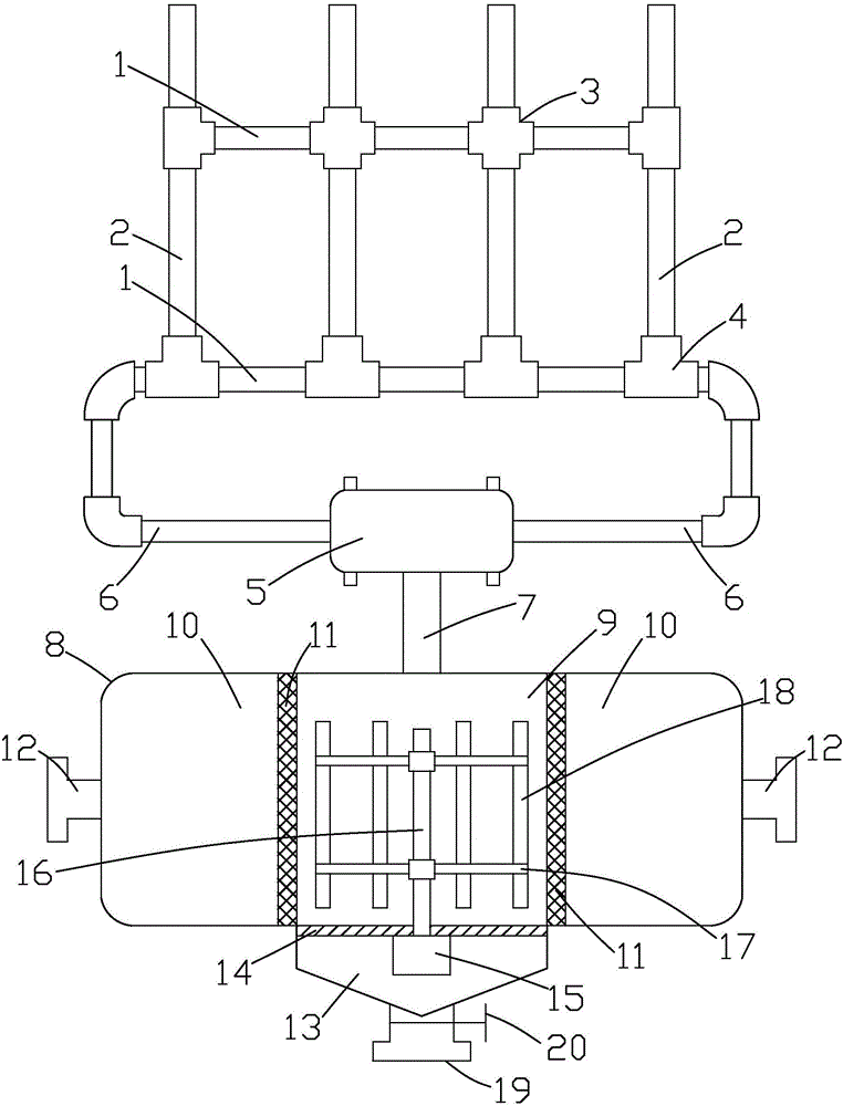 Water drainage device and method for increasing water drainage and consolidation speed of filled sludge
