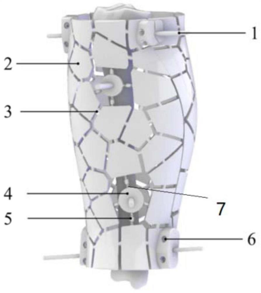 A kind of fracture reduction external fixation device with variable stiffness and its manufacturing method