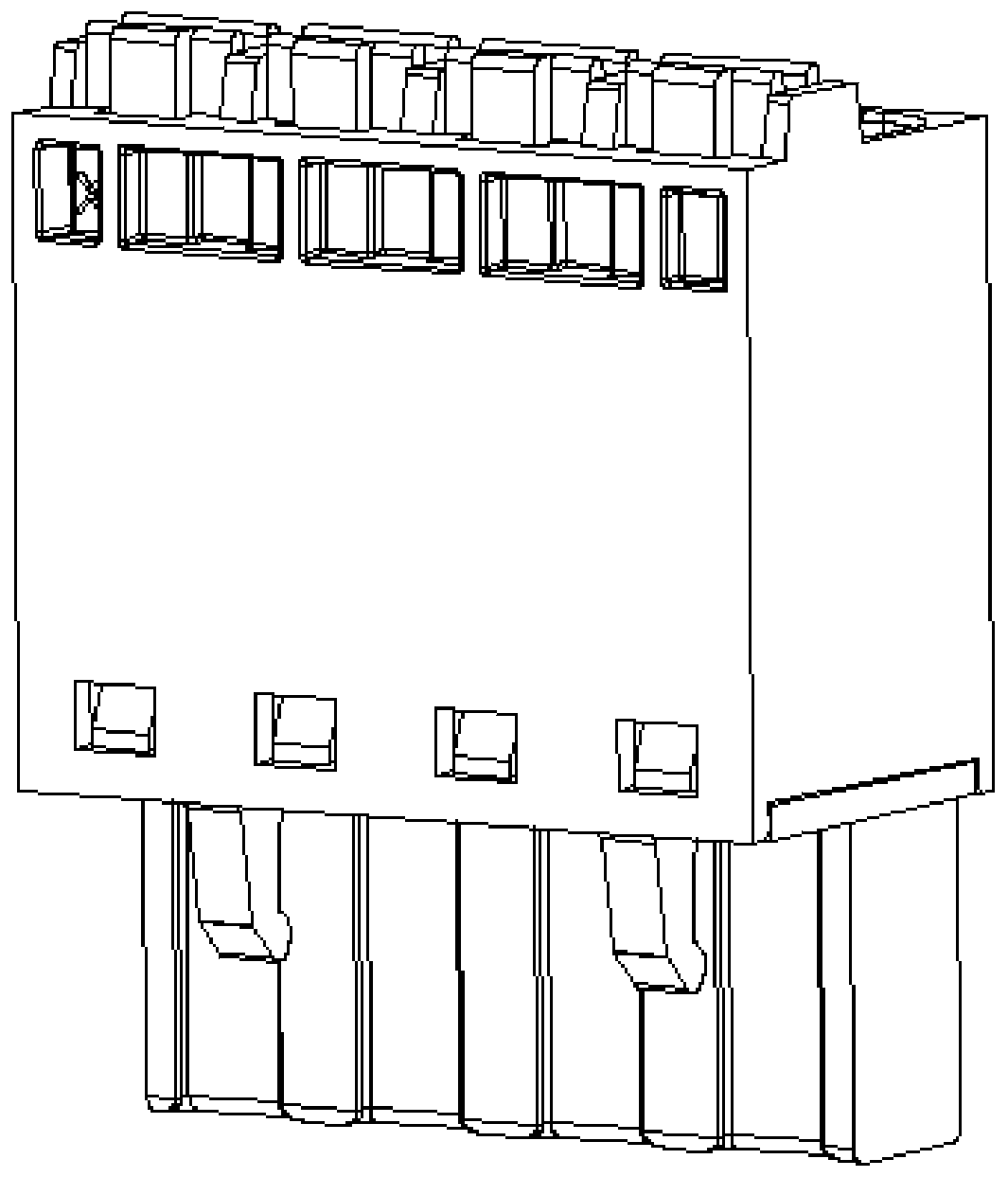 Internal-bridging connection terminal structure