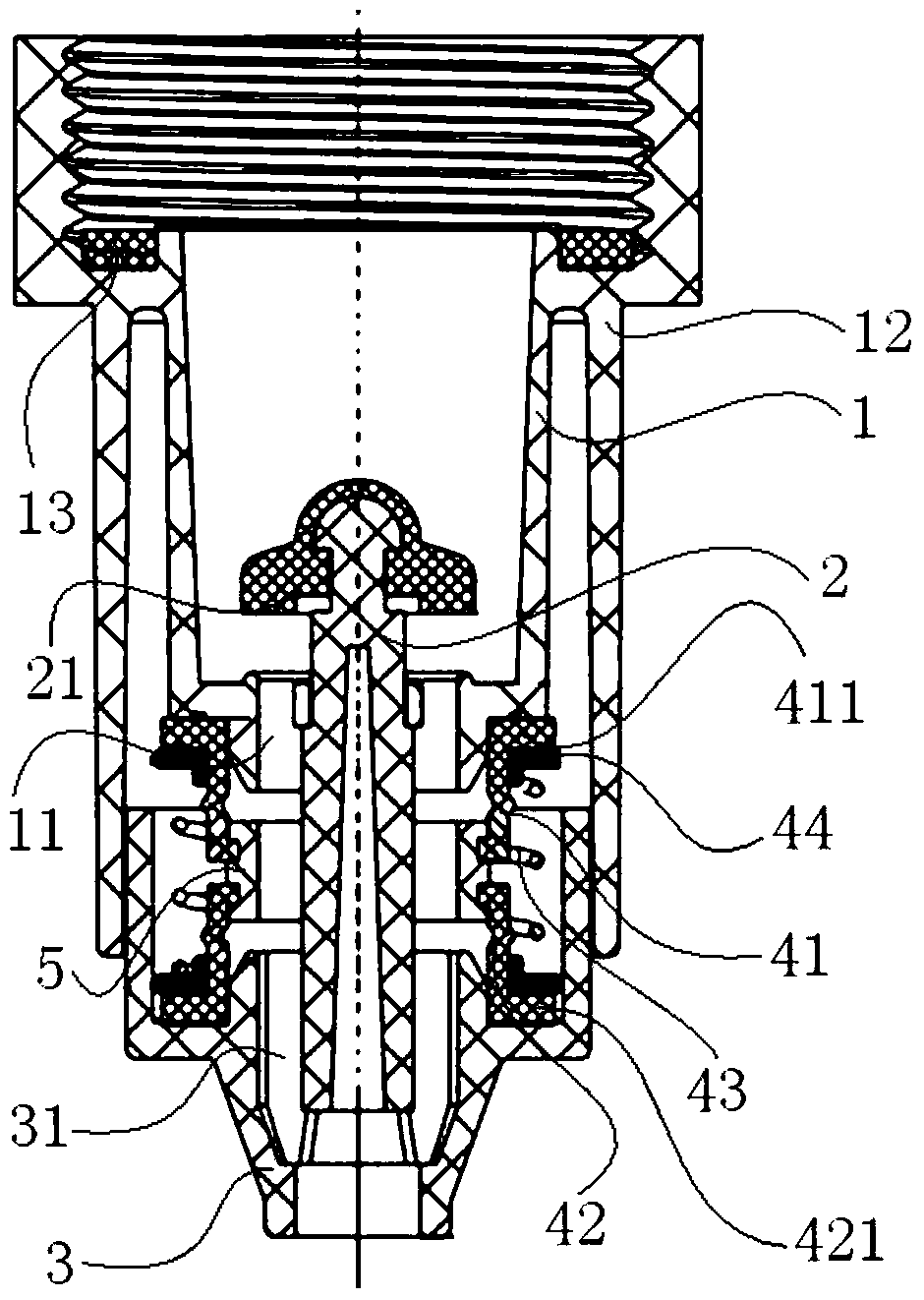 A reverse suction drinking water switch