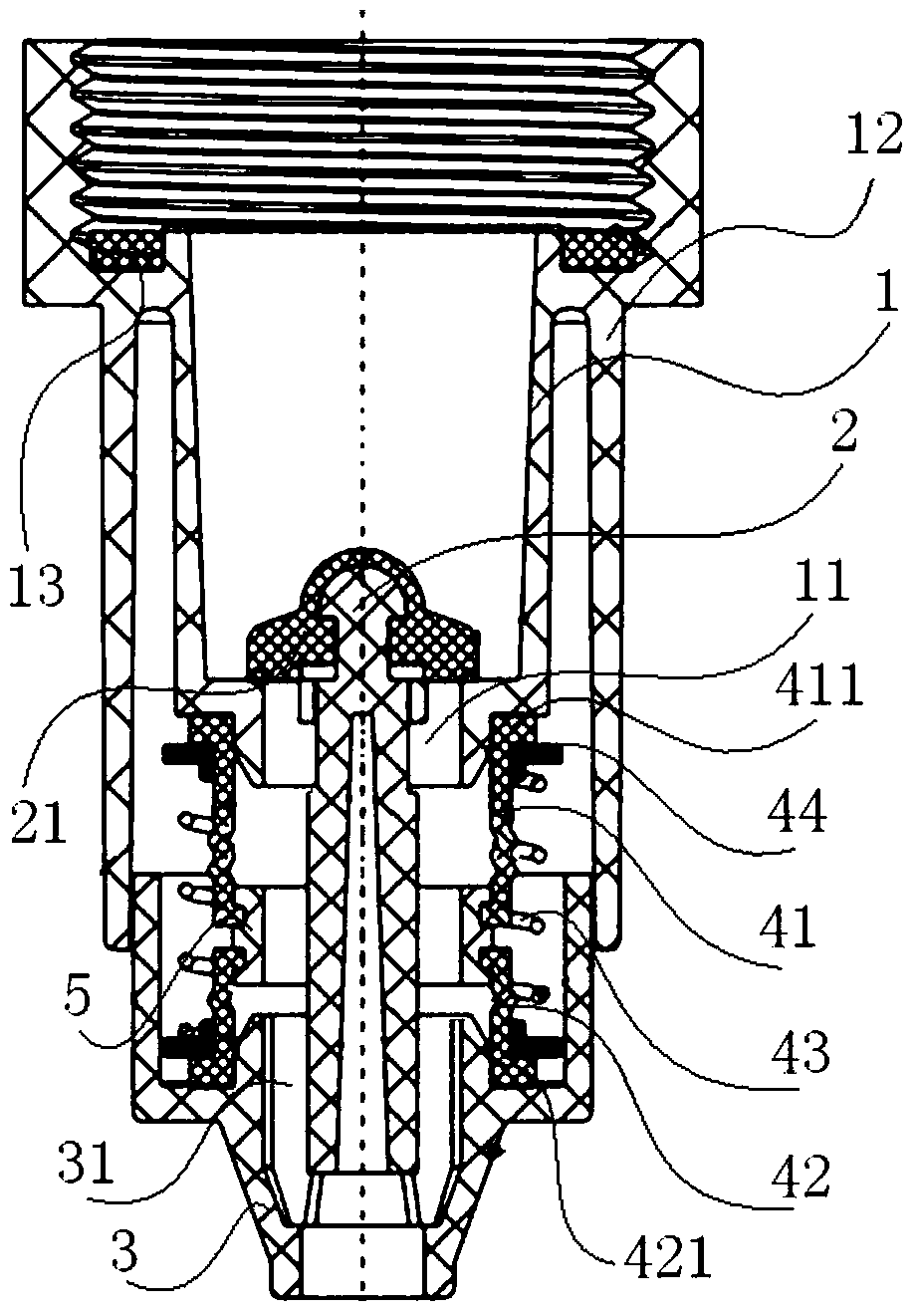 A reverse suction drinking water switch