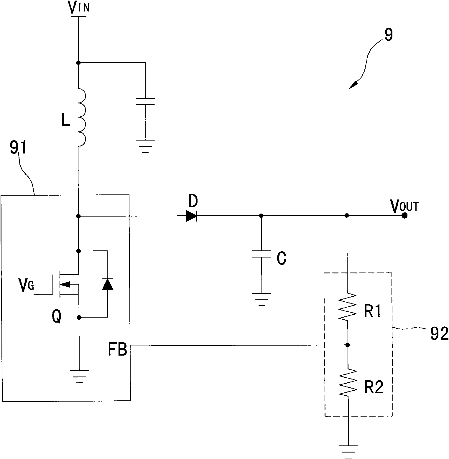 Direct-current voltage conversion device