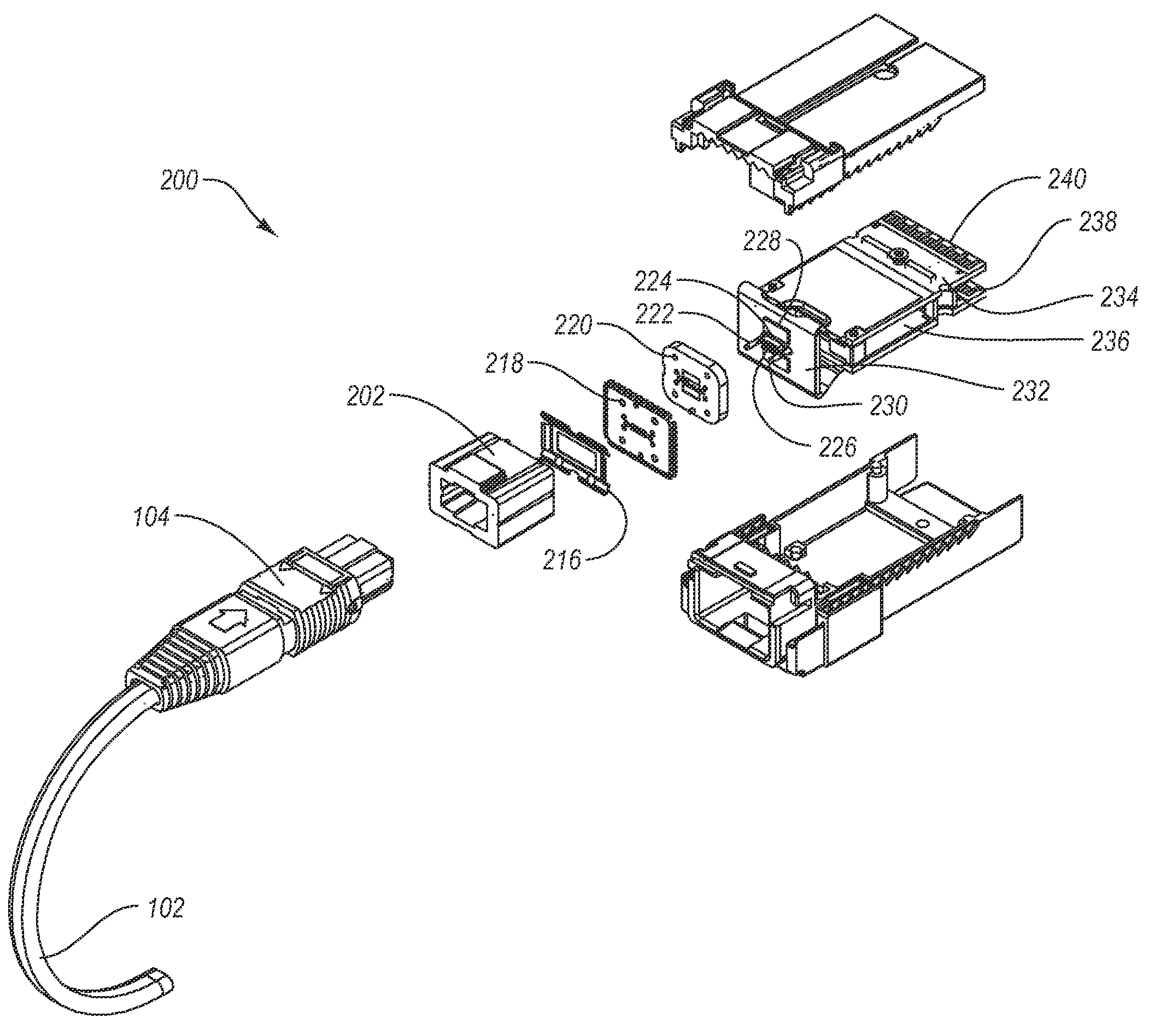 Transceiver module with dual printed circuit boards