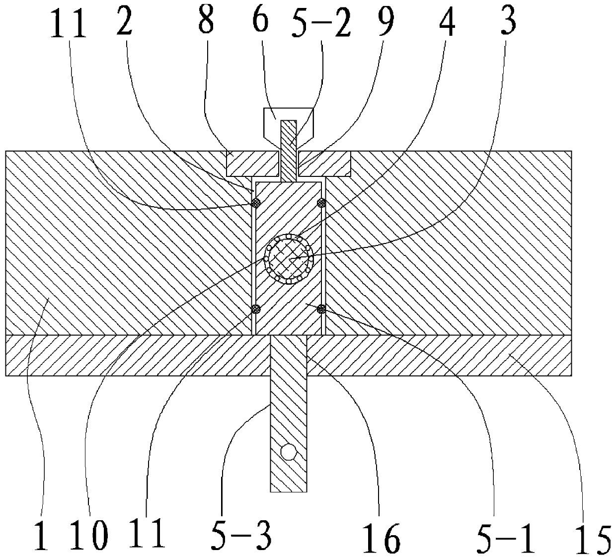 Contact surface displacement testing device