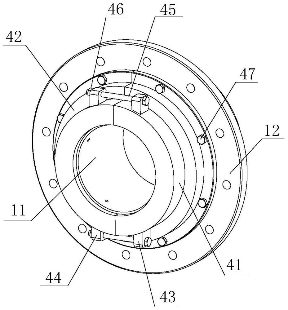 Shaft seal device for crude oil long-transmission-line large-displacement double-screw oil delivery pump and oil delivery pump