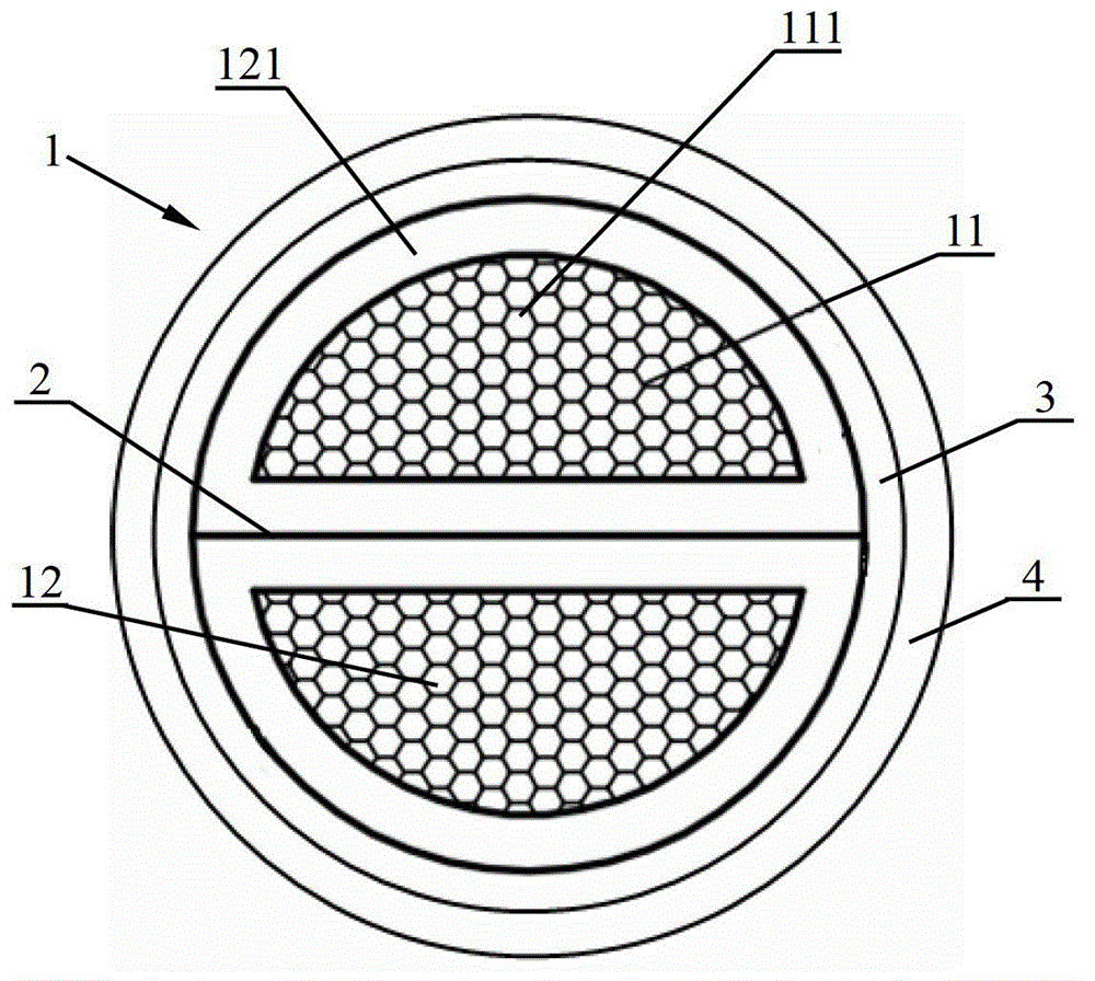 Efficient cabling device for semicircular communication power lines