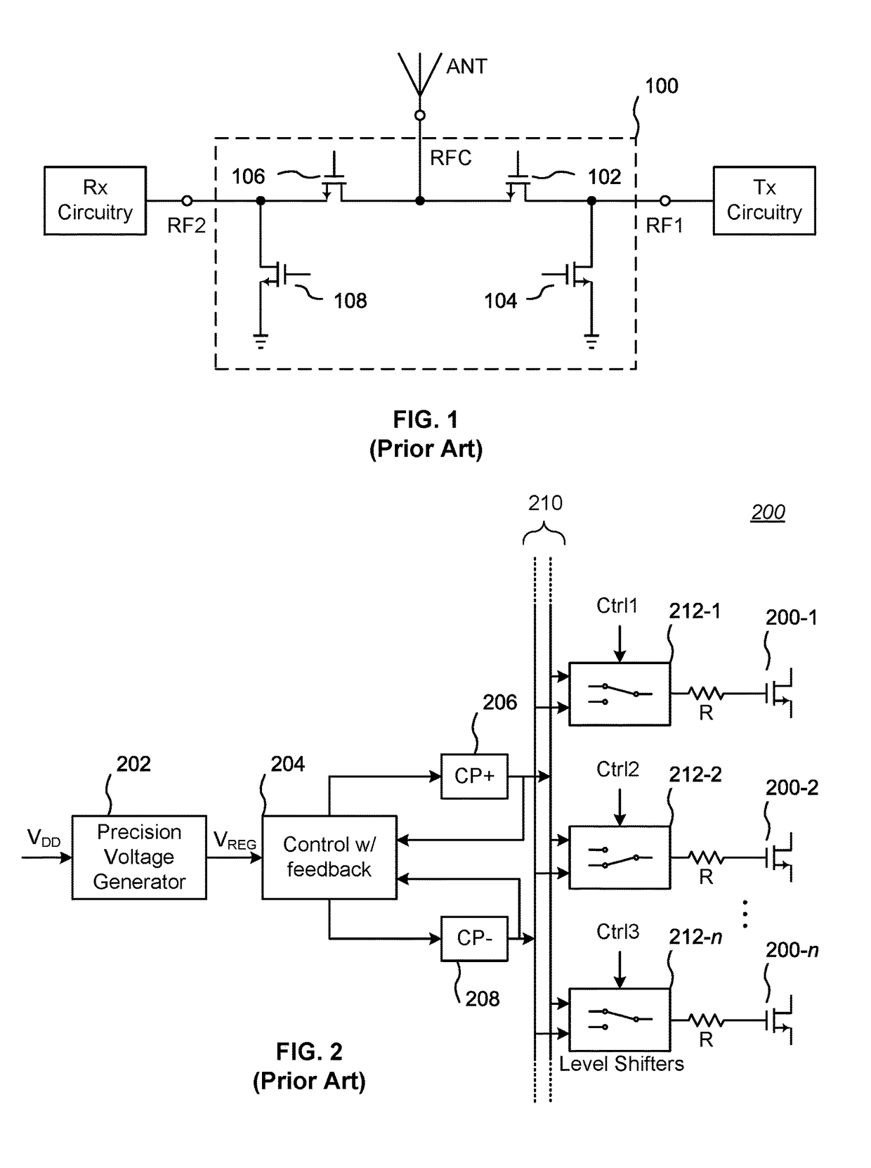 Multiple Gate Voltage Generation for FET Switches in Radio Frequency Circuits