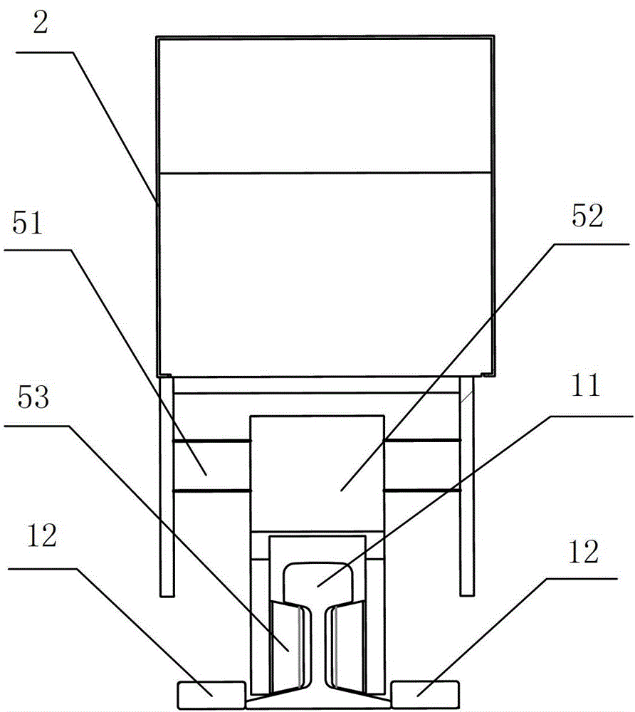 Downward running mechanism of liftable, rotary and movable stereoscopic parking equipment