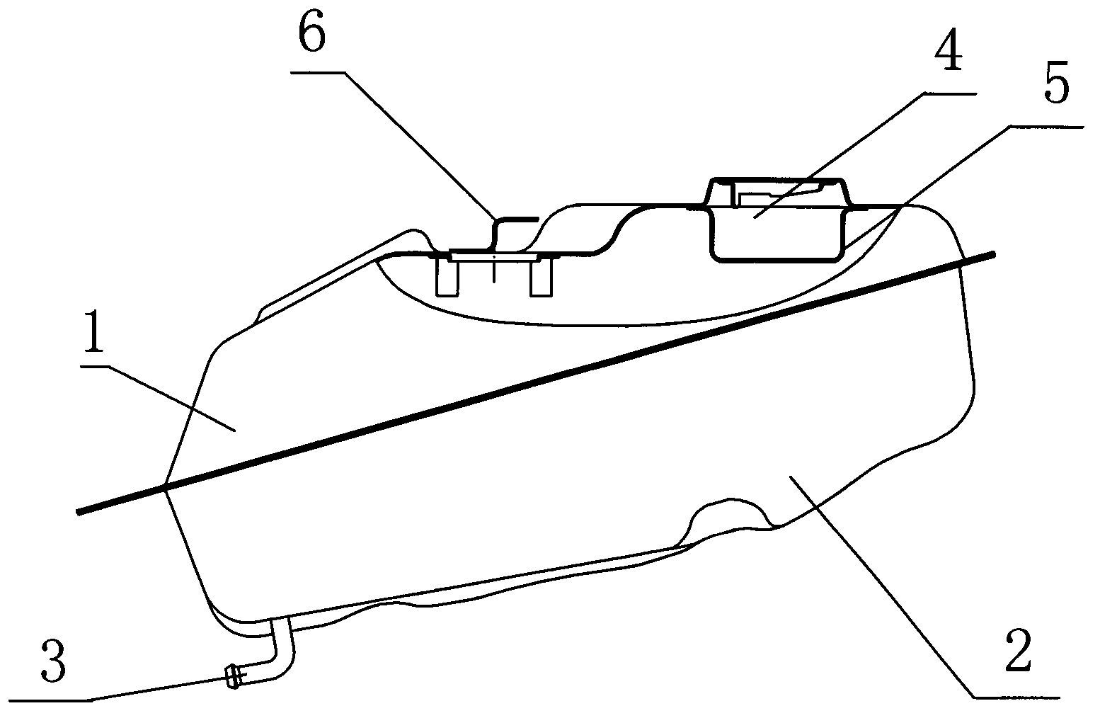 Fuel tank structure of motorcycle
